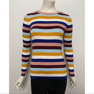 Halogen Nordstrom Ribbed Striped Sweater